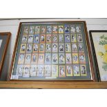 FRAMED SET OF CARRERAS CIGARETTE CARDS, FILM FAVOURITES 1934