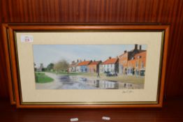 ANDREW DIBDEN, TWO COLOURED PRINTS, "THE COAST ROAD AT WEYBOURNE" AND "BURNHAM MARKET", SIGNED IN