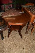 EDWARDIAN MAHOGANY OCTAGONAL TWO-TIER OCCASIONAL TABLE, 74CM WIDE