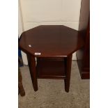 SMALL OCTAGONAL TWO-TIER OCCASIONAL TABLE, 49CM WIDE