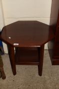 SMALL OCTAGONAL TWO-TIER OCCASIONAL TABLE, 49CM WIDE