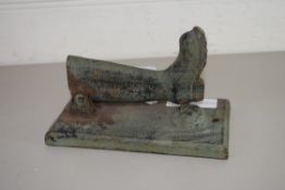 VINTAGE CAST METAL BOOT SHAPED DOOR KNOCKER