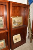 REPRODUCTION MAHOGANY BOOKCASE CABINET, 194CM HIGH