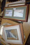 MIXED LOT: ASSORTED PICTURES TO INCLUDE FRAMED PRINTS OF BLAKENEY AND CROMER, FURTHER OIL OF FIGURES