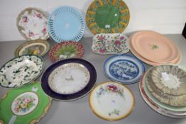 MIXED LOT: VARIOUS DECORATED PLATES TO INCLUDE MASONS, ADAMS, AND OTHERS