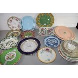 MIXED LOT: VARIOUS DECORATED PLATES TO INCLUDE MASONS, ADAMS, AND OTHERS