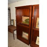 REPRODUCTION MAHOGANY BOOKCASE CABINET, 194CM HIGH