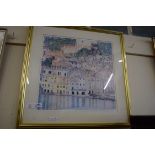 AFTER GUSTAV KLIMT, COLOURED PRINT, GILT FRAMED, 60CM WIDE