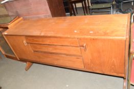 RETRO MID-CENTURY TEAK SIDEBOARD WITH TWO DOORS AND THREE DRAWERS, 152CM WIDE