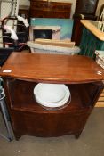 19TH CENTURY MAHOGANY BOW FRONT COMMODE, 60CM WIDE