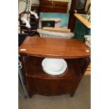 19TH CENTURY MAHOGANY BOW FRONT COMMODE, 60CM WIDE