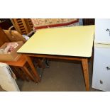 RETRO MELAMINE TOPPED KITCHEN TABLE, 91CM WIDE