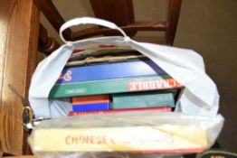 BAG OF VARIOUS BOARD GAMES, BOOKS ETC