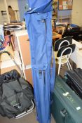 LEEDA ROD BAG CONTAINING SHAKESPEARE MATCH ROD, FISHING UMBRELLA AND BANK STICKS ETC