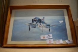 AFTER ROBERT TAYLOR, COLOURED AIRCRAFT PRINT, FRAMED AND GLAZED, 40CM WIDE