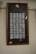 FRAMED SET OF WILLS CIGARETTE CARDS, FRAME 60CM WIDE