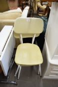 TWO RETRO METAL FRAMED KITCHEN CHAIRS