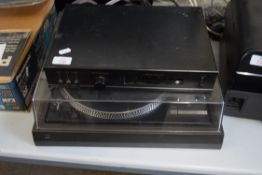 DUAL 505 RECORD PLAYER TOGETHER WITH A QED FM TUNER