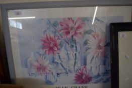 JEAN CRANE COLOURED PRINT, FRAMED AND GLAZED, 77CM WIDE