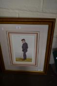 SPY PRINT, "THE RT HON DAVID LLOYD GEORGE", FRAMED AND GLAZED, 71CM HIGH