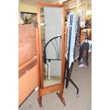 EARLY 20TH CENTURY CHEVAL MIRROR, 167CM HIGH