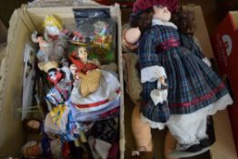 BOX OF VARIOUS MIXED DOLLS