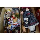 BOX OF VARIOUS MIXED DOLLS