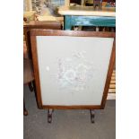 NEEDLEWORK FIRE SCREEN, 58CM WIDE