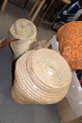 MIXED LOT: WICKER AND WOVEN BASKETS