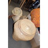 MIXED LOT: WICKER AND WOVEN BASKETS