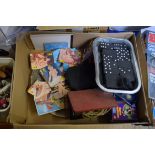 BOX OF PLAYING CARDS, DOMINOES ETC