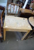 VINTAGE SCHOOL DESK WITH FLIP TOP, 61CM HIGH