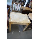 VINTAGE SCHOOL DESK WITH FLIP TOP, 61CM HIGH