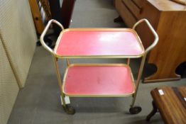 METAL TWO-TIER TEA TROLLEY