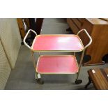 METAL TWO-TIER TEA TROLLEY