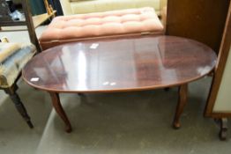 MODERN OVAL COFFEE TABLE, 104CM WIDE