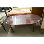 MODERN OVAL COFFEE TABLE, 104CM WIDE