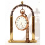 Gents first quarter of 20th century gold plated cased pocket watch, the un-named Swiss movement with