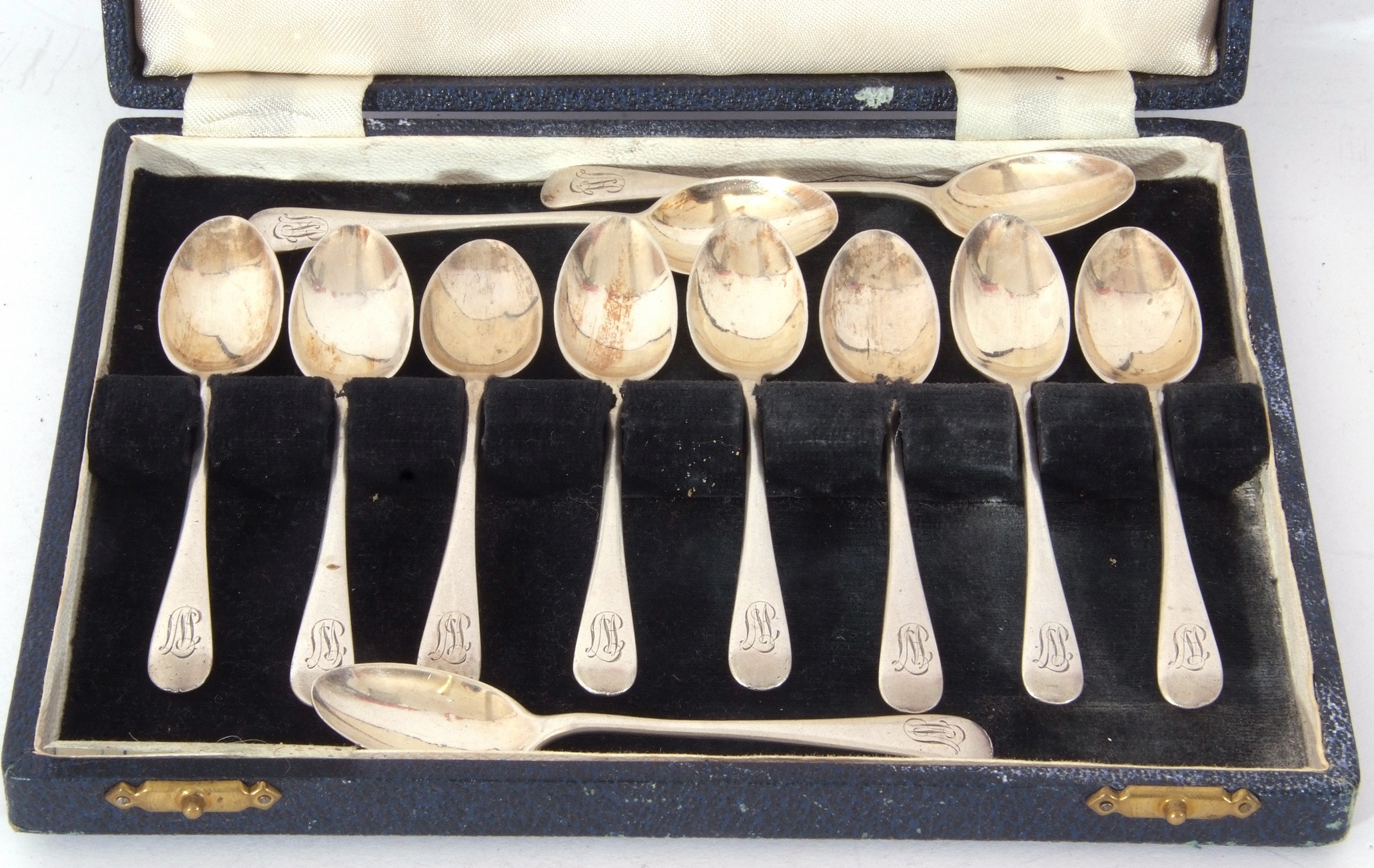 Set of eleven George V silver coffee spoons, Sheffield 1922, total wt approx 115gms