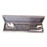 Mixed Lot: comprising two Continental white metal spoons with rose formed finials, one stamped