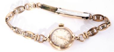 Ladies third quarter of 20th century hallmarked 9ct gold cased wrist watch by Rotary, having 17-