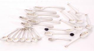 Collection of various silver tea, coffee and condiment spoons, principally 20th century to include