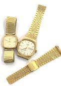 Mixed Lot: comprising two various gold plated and stainless steel Rotary quartz centre seconds