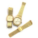 Mixed Lot: comprising two various gold plated and stainless steel Rotary quartz centre seconds