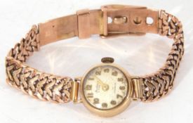 Ladies last quarter of 20th century hallmarked 9ct gold cased wrist watch by Betina, model name "