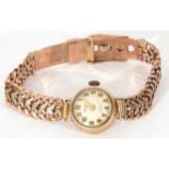 Ladies last quarter of 20th century hallmarked 9ct gold cased wrist watch by Betina, model name "