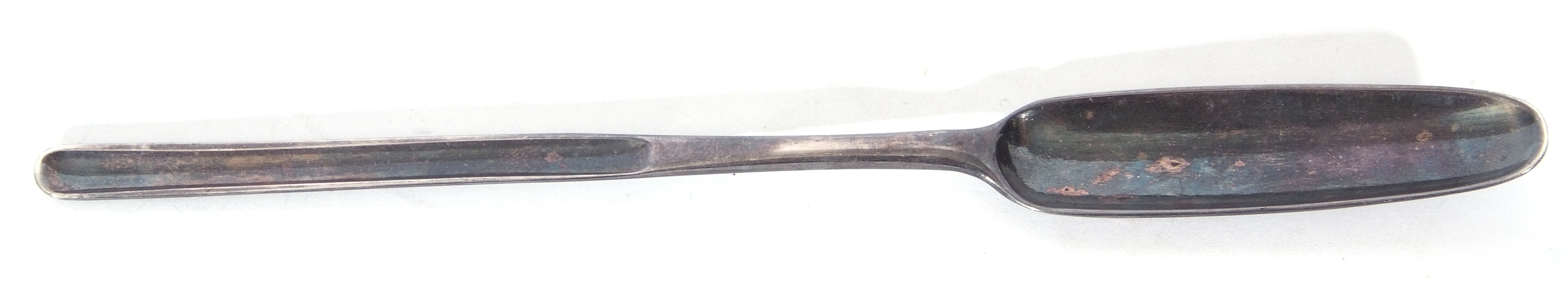 George II silver double ended marrow scoop of typical form, London 1754, maker's mark RH, 39gms,