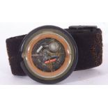 Last quarter of 20th century Swatch Pop watch with open skeleton movement, black plastic case,