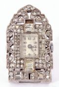 Ladies second quarter of 20th century import hallmarked silver cased clip-on cocktail watch, the