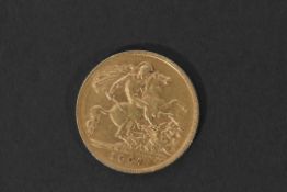 Edward VII gold half sovereign dated 1907